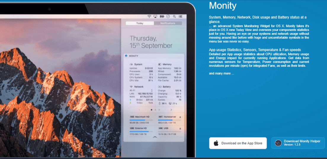 temperature monitor app for mac