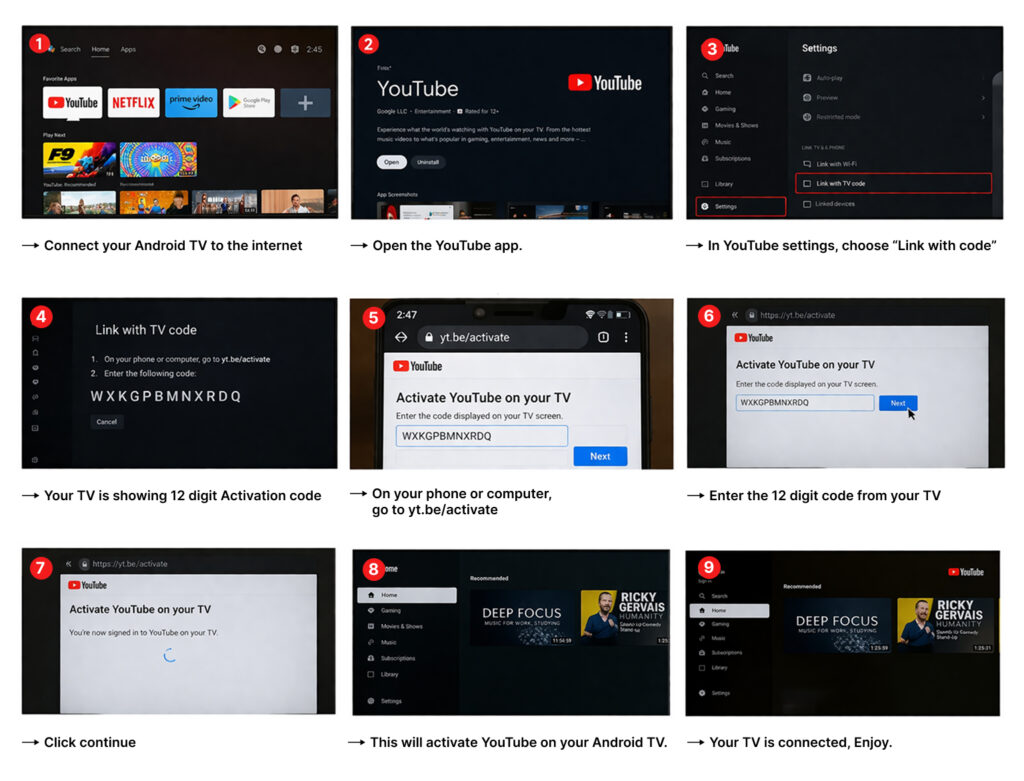 activate YouTube on Smart TV