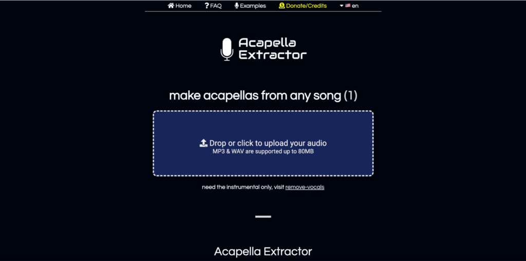 Acapella Extractor
