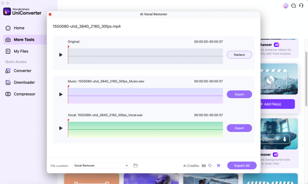 process vocal remover file