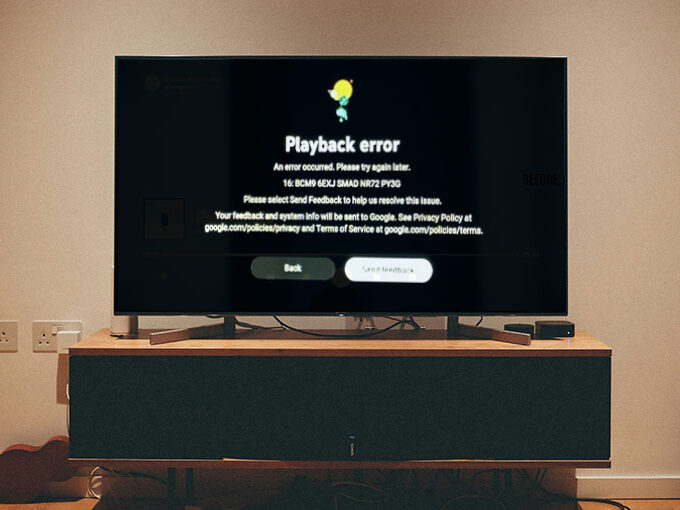 YouTube TV Playback Error