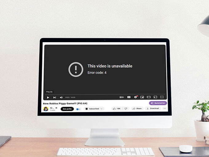 YouTube Error Code 4