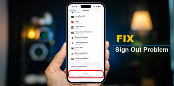 Sign Out is Not Available Due to Restrictions