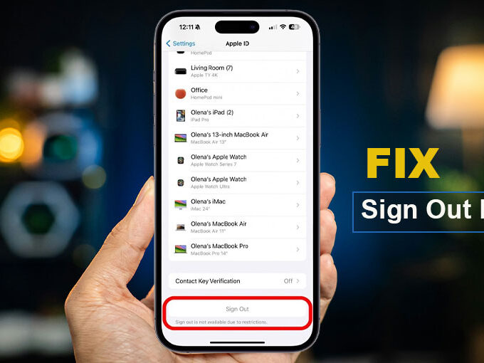 Sign Out is Not Available Due to Restrictions
