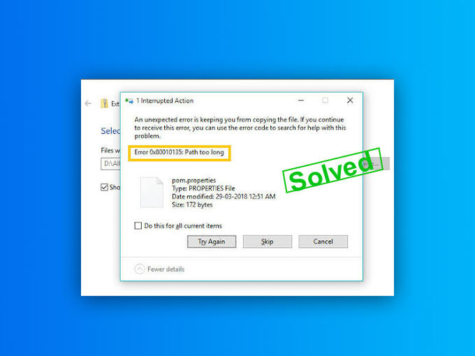 Error 0x80010135