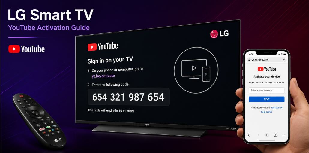 LG Smart TV YouTube Setup: Activate via yt.be/activate