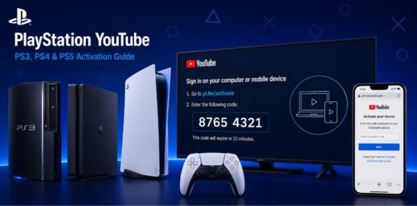 PlayStation YouTube Activate: PS3, PS4 & PS5 via yt.be/activate