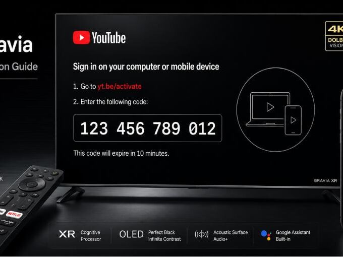 Sony Smart TV YouTube Setup: Activate via yt.be/activate