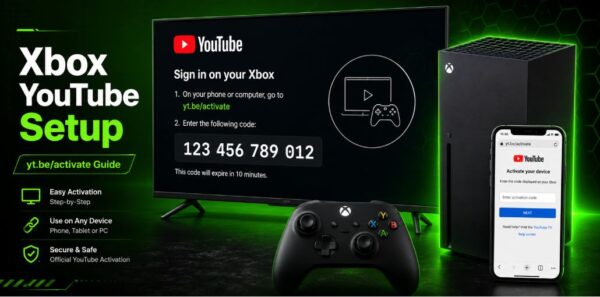 Xbox YouTube app activation using yt.be/activate