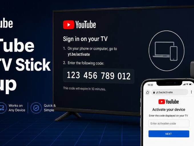 YouTube Fire TV Stick setup using yt.be/activate