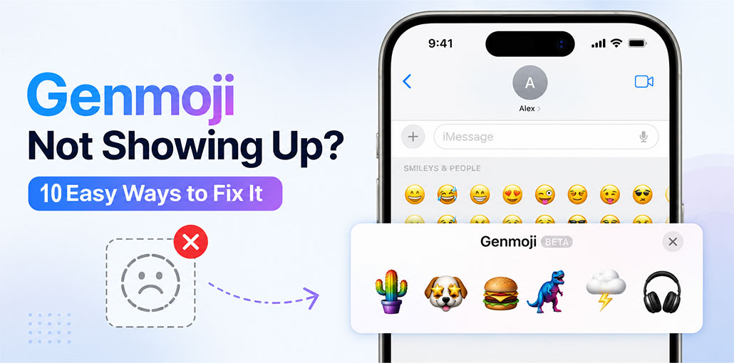 Genmoji not showing up