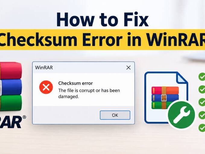 Checksum Error in WinRAR