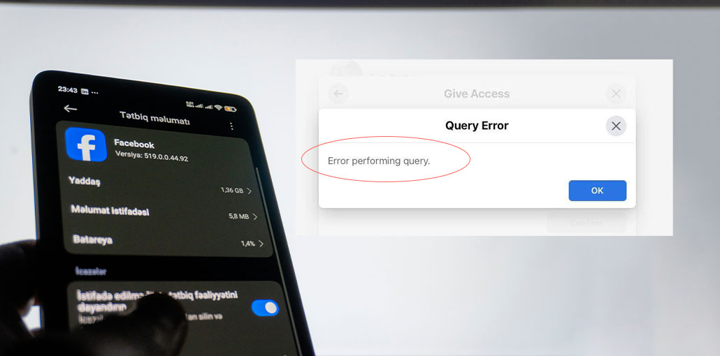 Facebook Query Error